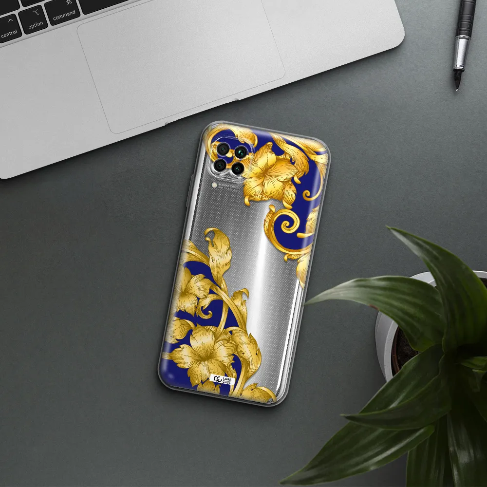 Golden Baroque Huawei Nova 7I Clear Tpu Case