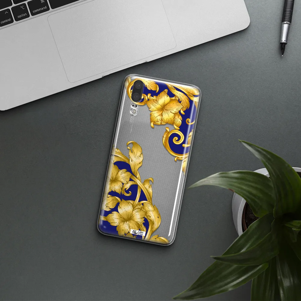 Golden Baroque Huawei P20 Clear TPU Case