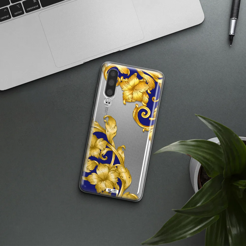 Golden Baroque Huawei P30 Clear TPU Case