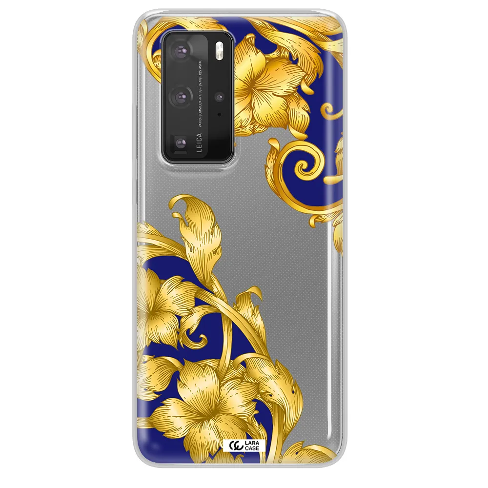 Golden Baroque Huawei P40 Pro Clear TPU Case