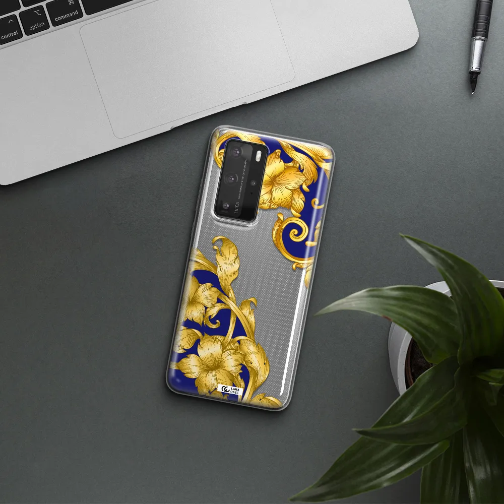 Golden Baroque Huawei P40 Pro Clear TPU Case