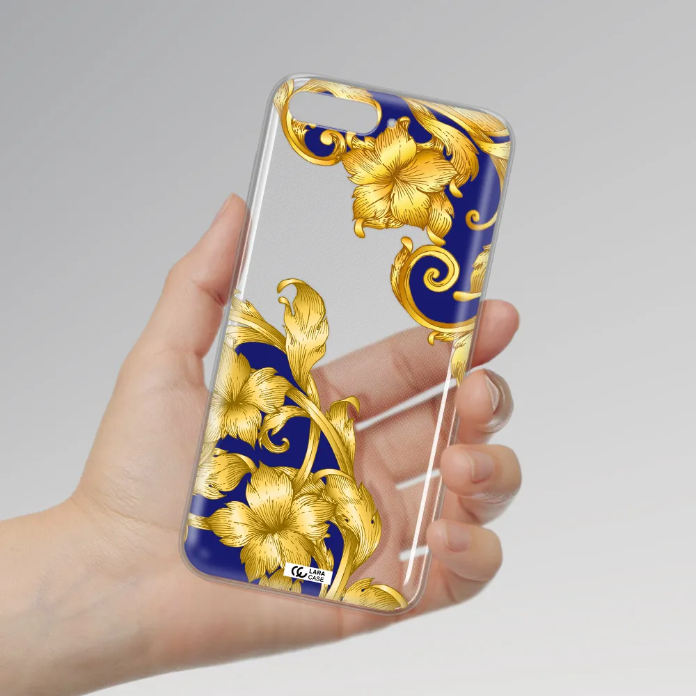 Golden Baroque Huawei Y6 2018 Clear TPU Case
