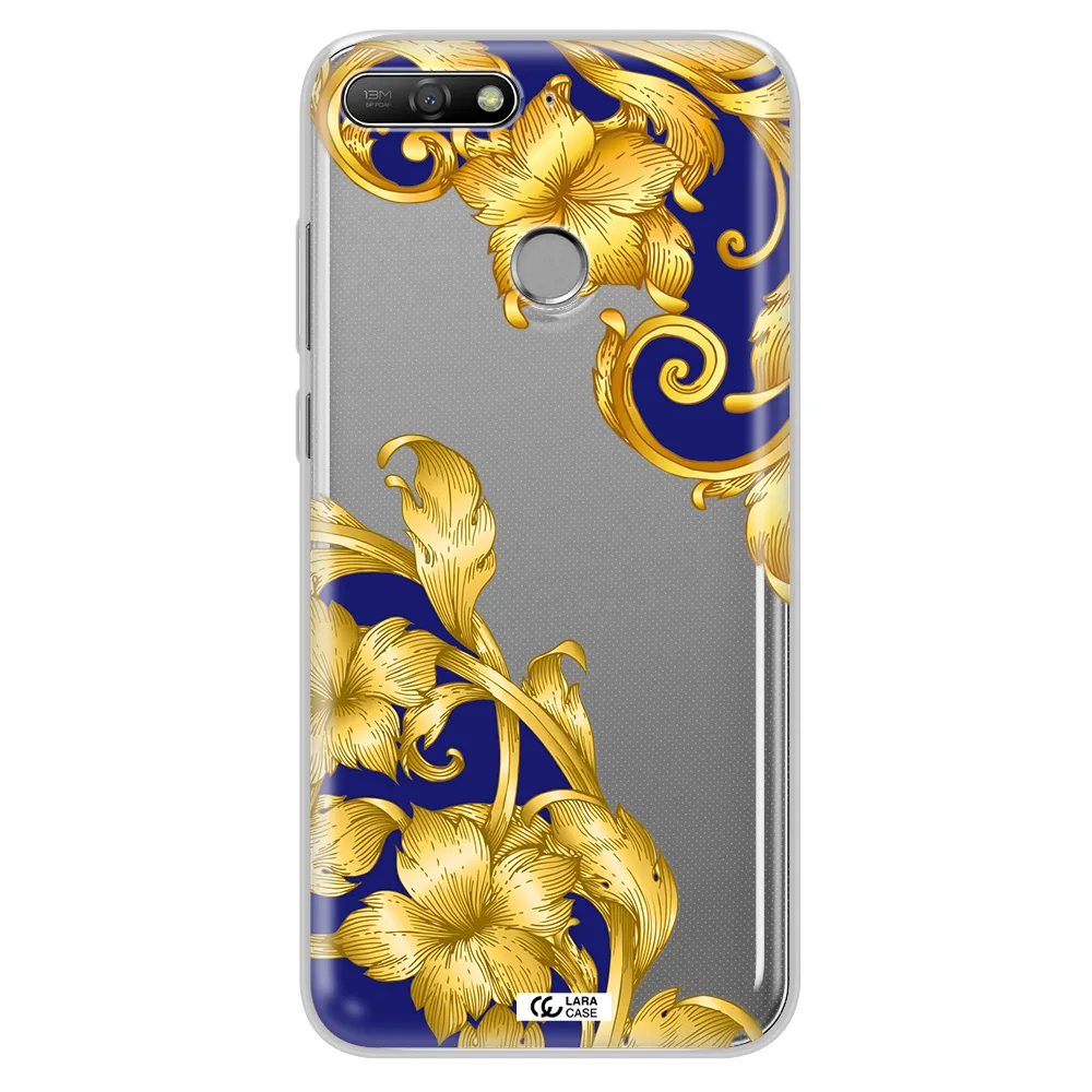 Golden Baroque Huawei Y6 Prime 2018 Clear TPU Case