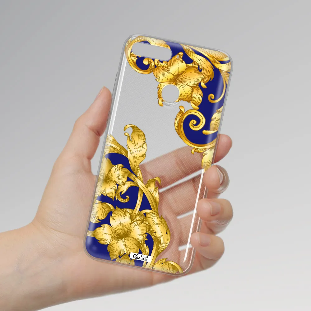 Golden Baroque Huawei Y6 Prime 2018 Clear TPU Case