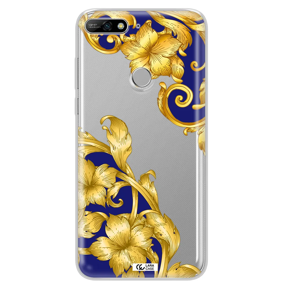 Golden Baroque Huawei Y7 2018 Clear TPU Case
