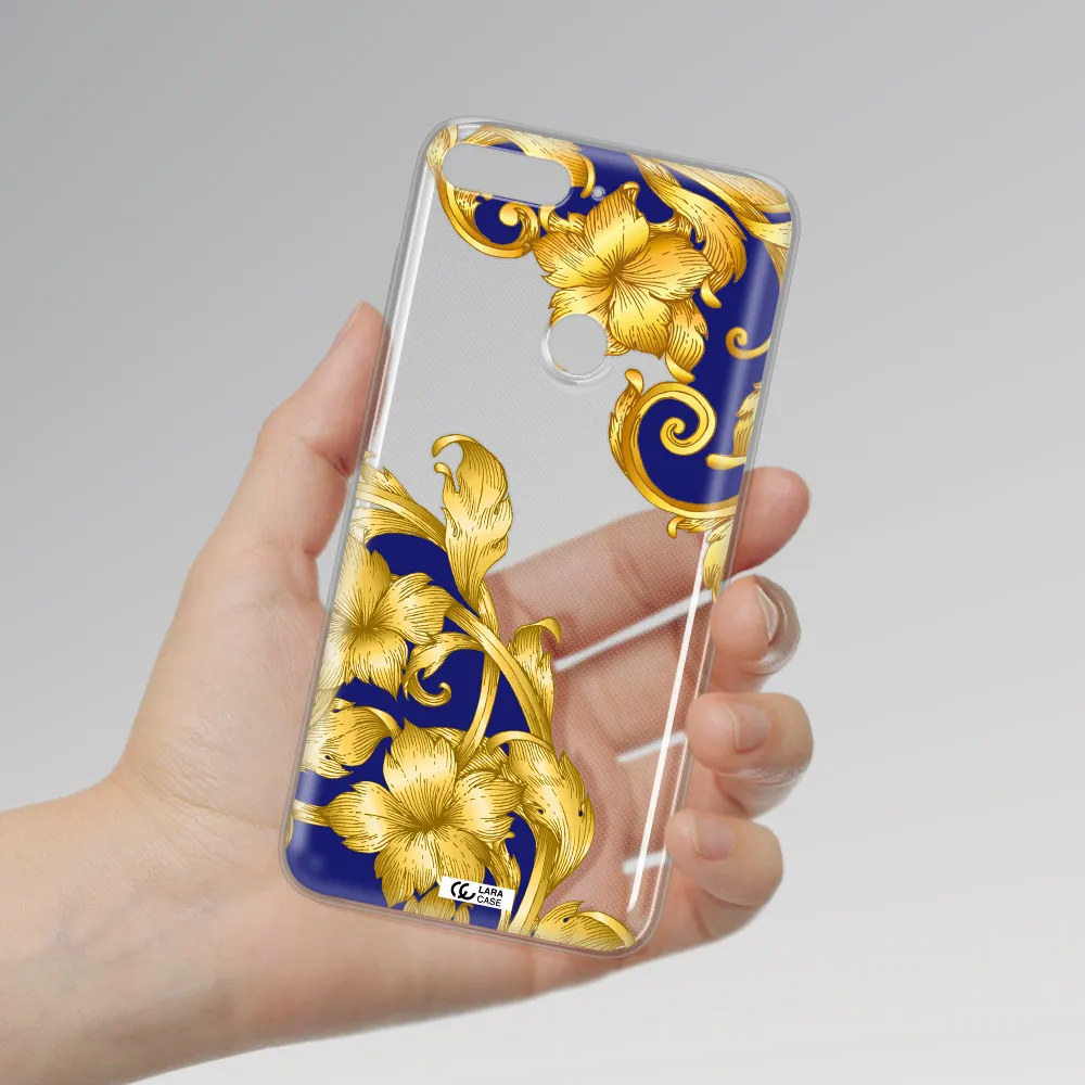 Golden Baroque Huawei Y7 2018 Clear TPU Case