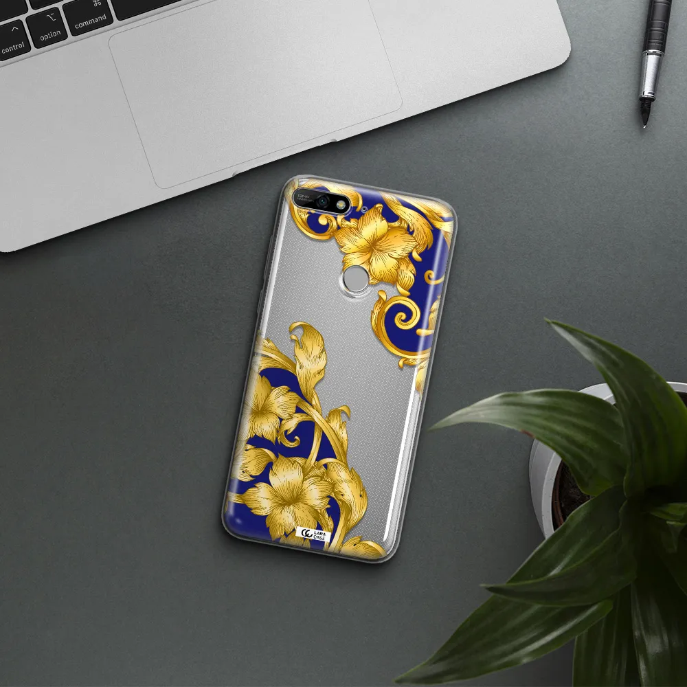Golden Baroque Huawei Y7 2018 Clear TPU Case