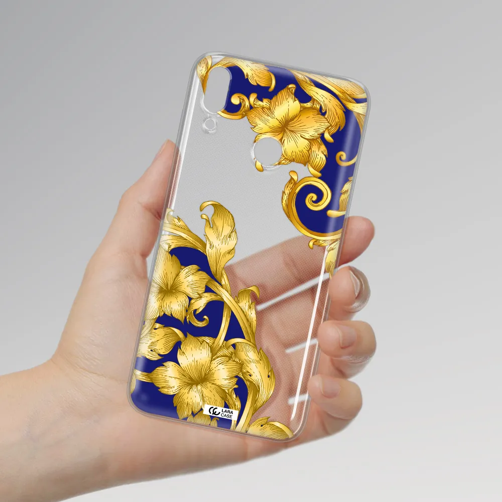 Golden Baroque Huawei Y7 2019 Clear TPU Case