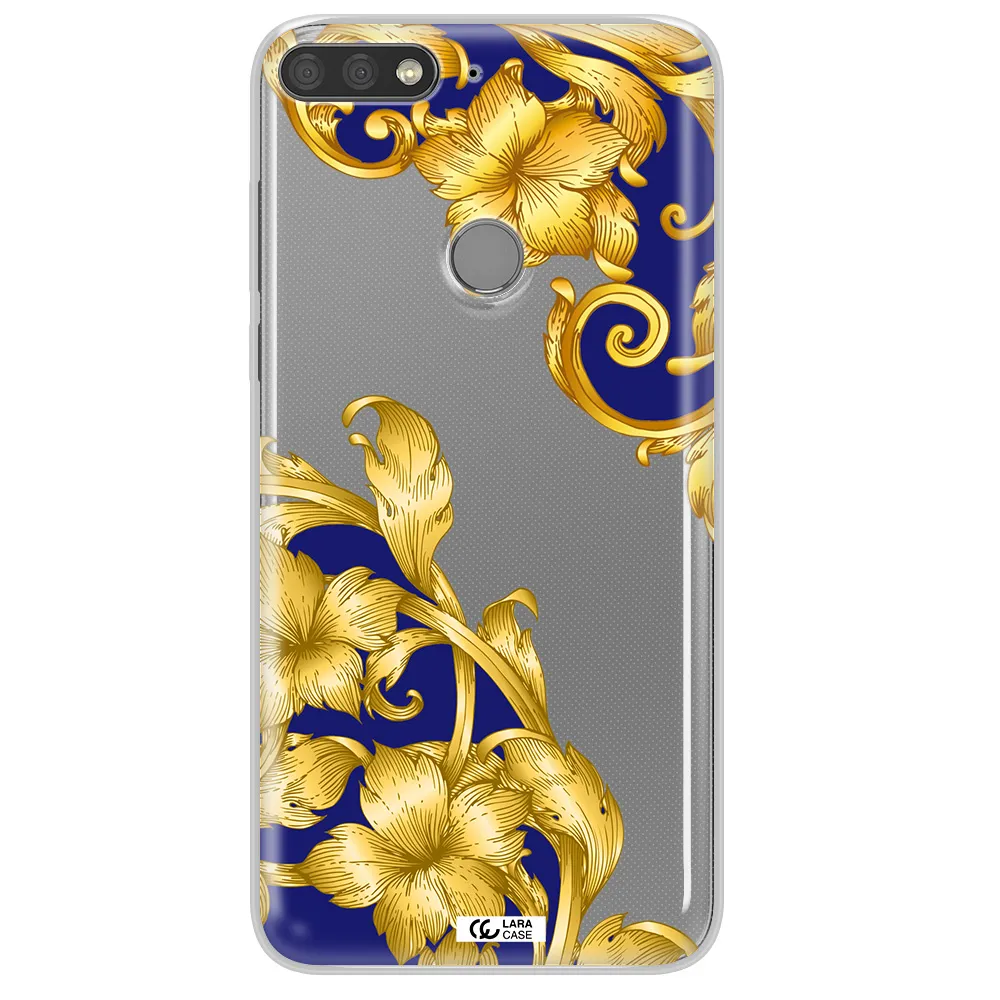 Golden Baroque Huawei Y7 Prime 2018 Clear TPU Case