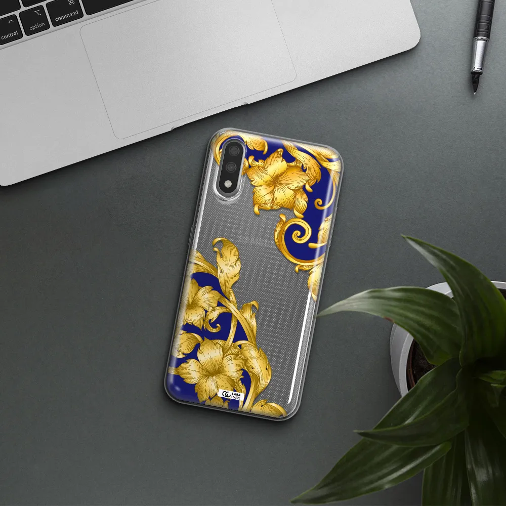 Golden Baroque Samsung A01 Clear TPU Case