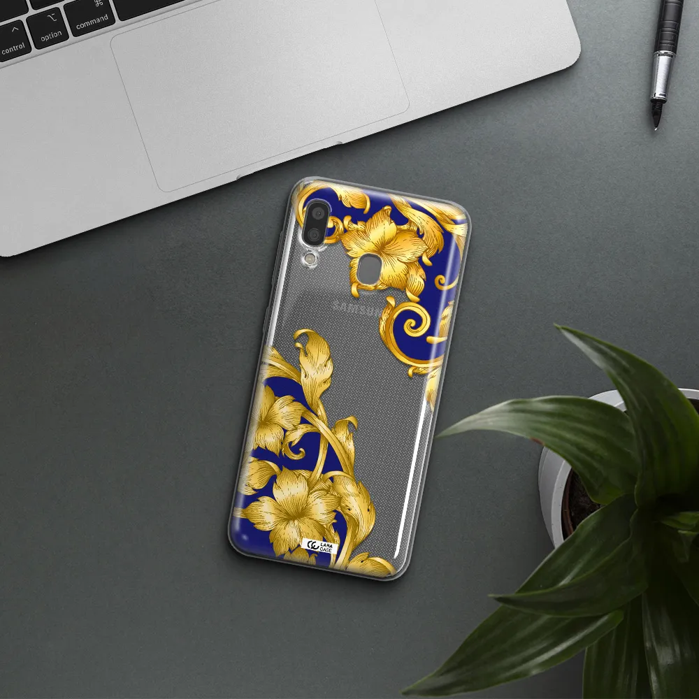Golden Baroque Samsung A20 Clear TPU Case