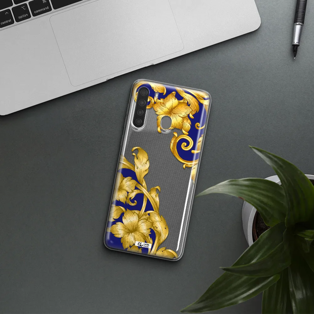 Golden Baroque Samsung A21 Clear TPU Case