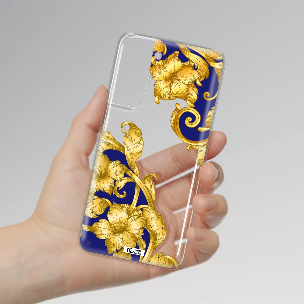 Golden Baroque Samsung A21 Fe Clear TPU Case