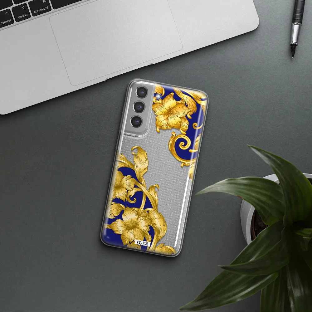 Golden Baroque Samsung A21 Fe Clear TPU Case