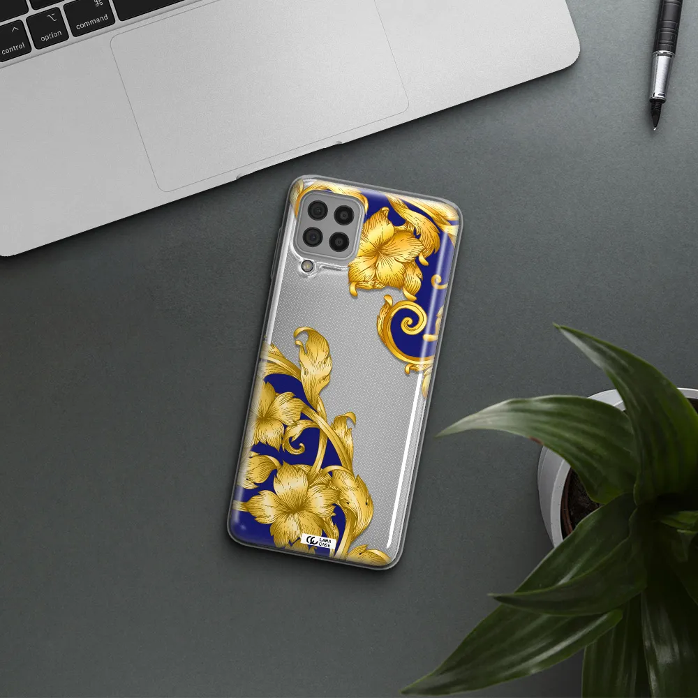 Golden Baroque Samsung A22 4g Clear TPU Case