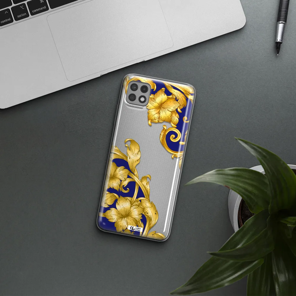 Golden Baroque Samsung A22 5g Clear TPU Case