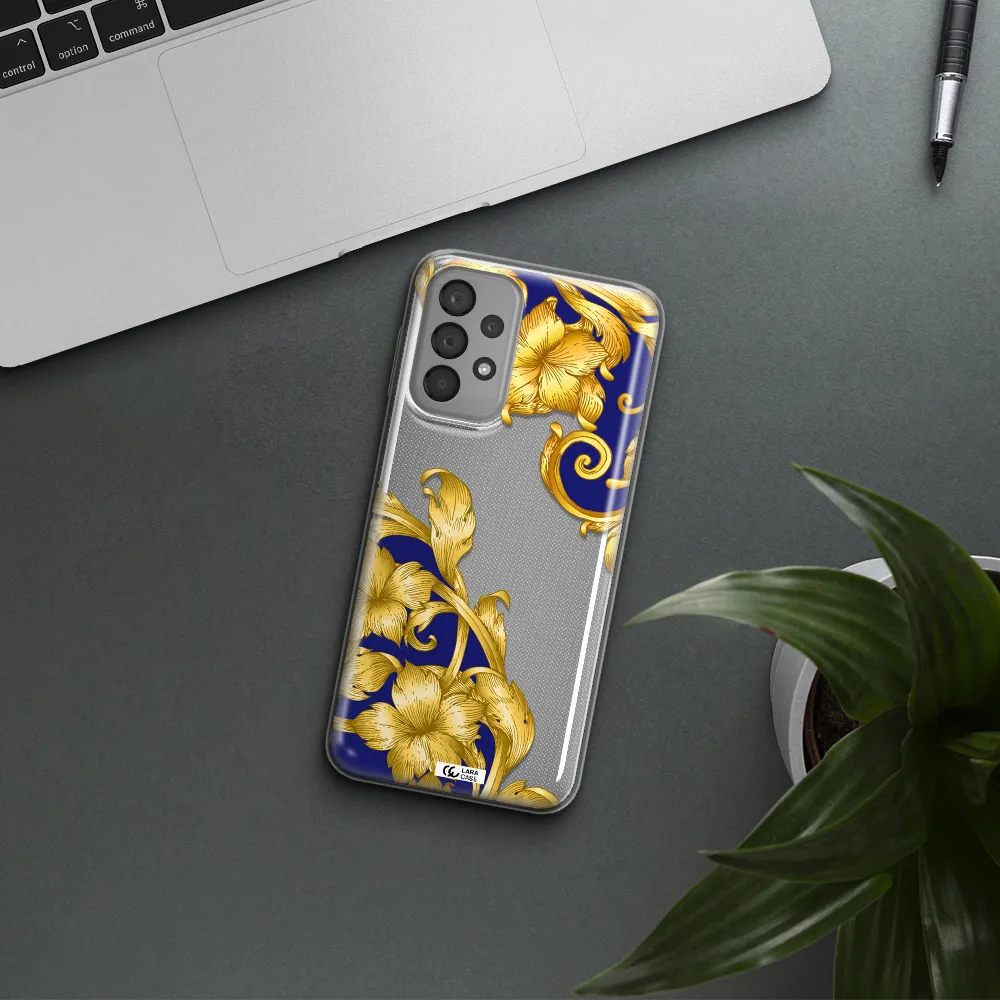 Golden Baroque Samsung A23 Clear TPU Case