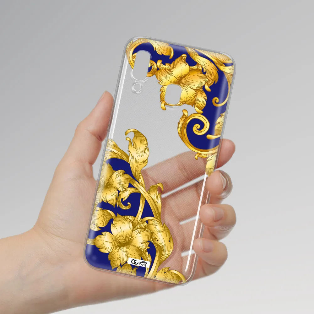 Golden Baroque Samsung A30 Clear TPU Case