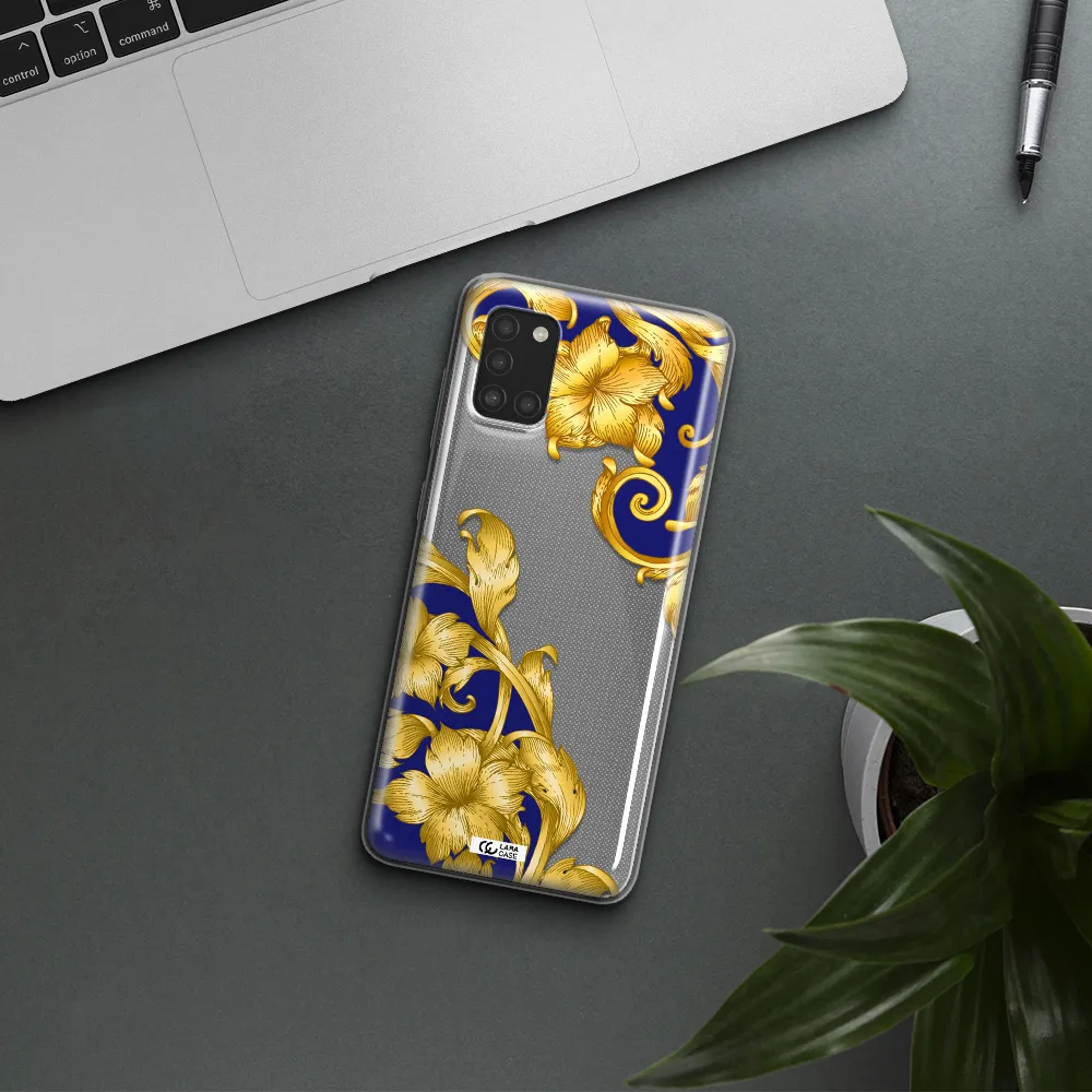 Golden Baroque Samsung A31 Clear TPU Case