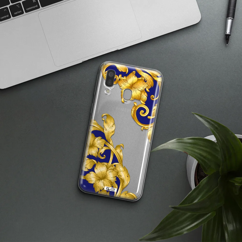 Golden Baroque Samsung A40 Clear TPU Case