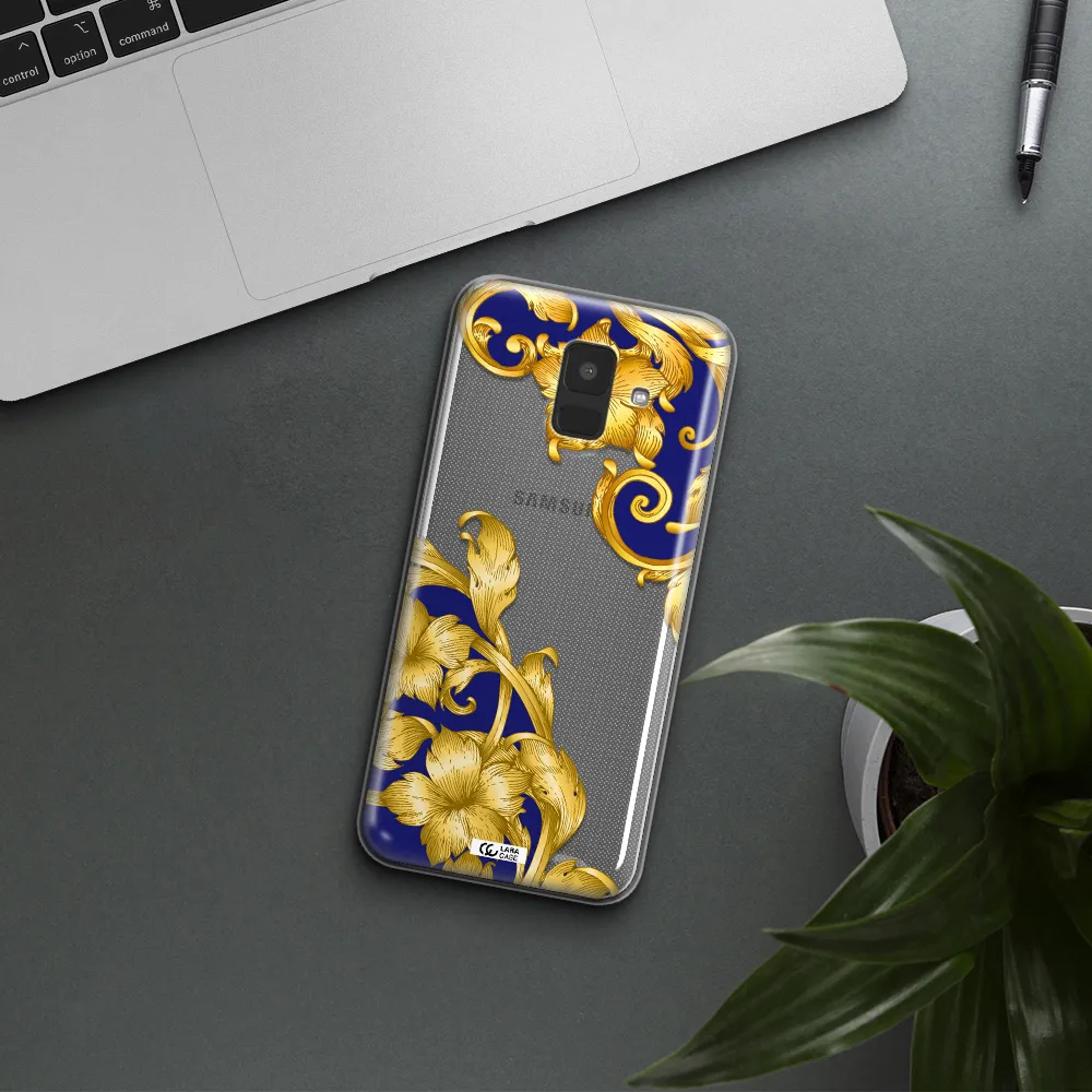 Golden Baroque Samsung A6 Clear TPU Case