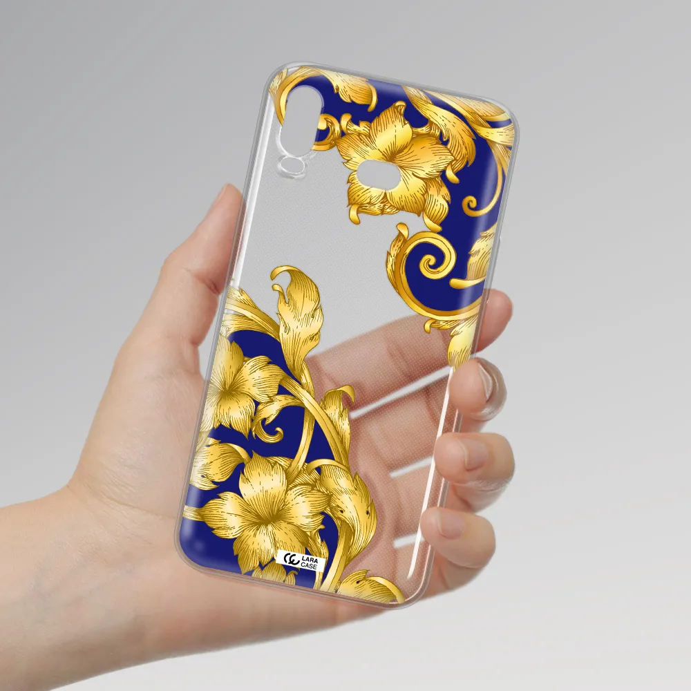 Golden Baroque Samsung A6S Clear TPU Case