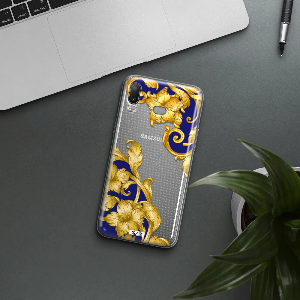 Golden Baroque Samsung A6S Clear TPU Case