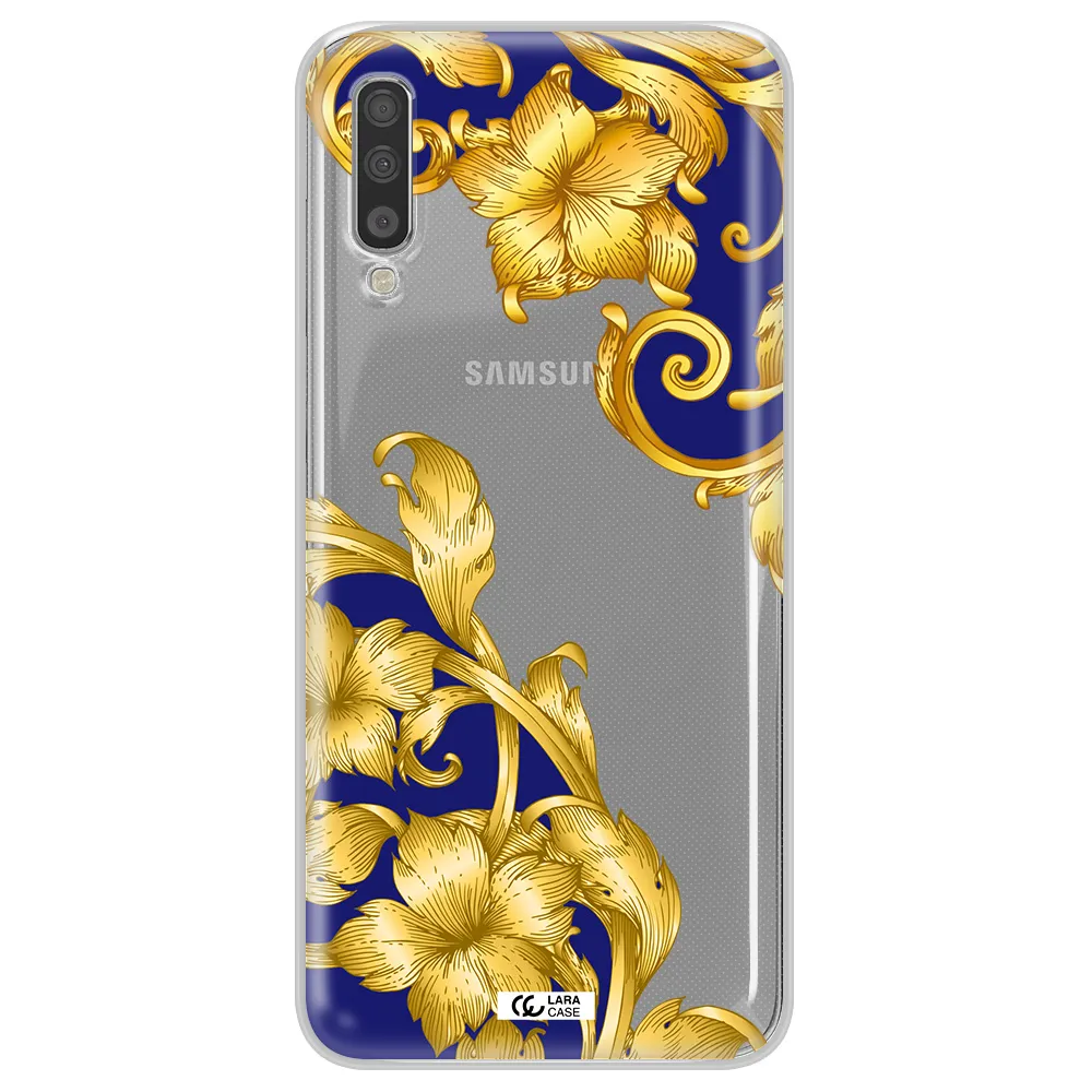 Golden Baroque Samsung A70S Clear Tpu Case