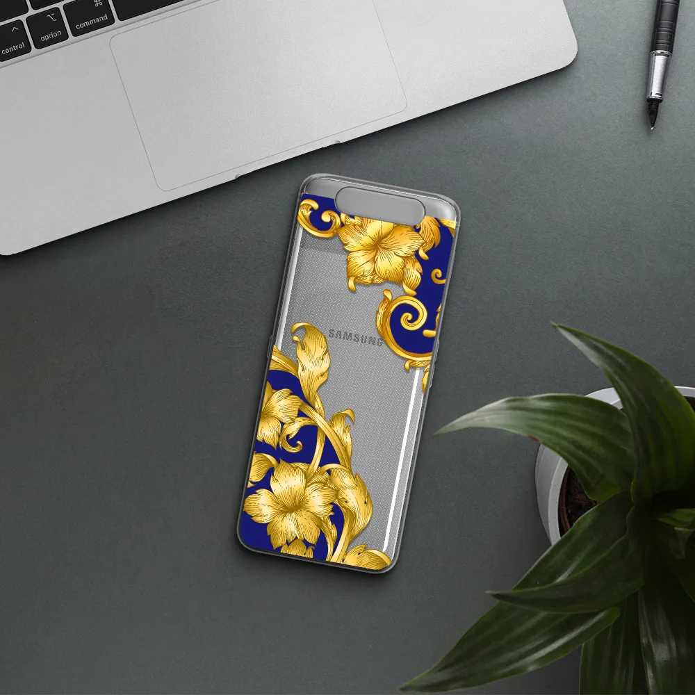 Golden Baroque Samsung A80 Clear TPU Case