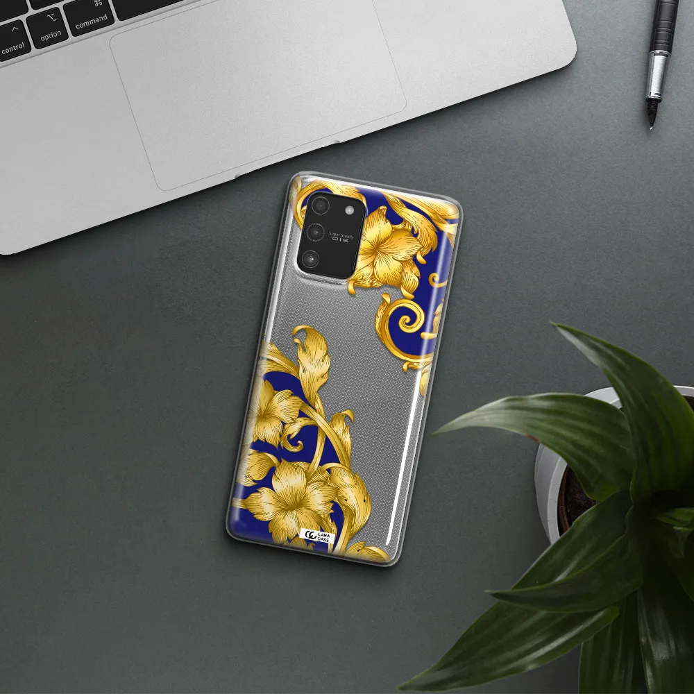 Golden Baroque Samsung A91 Clear TPU Case