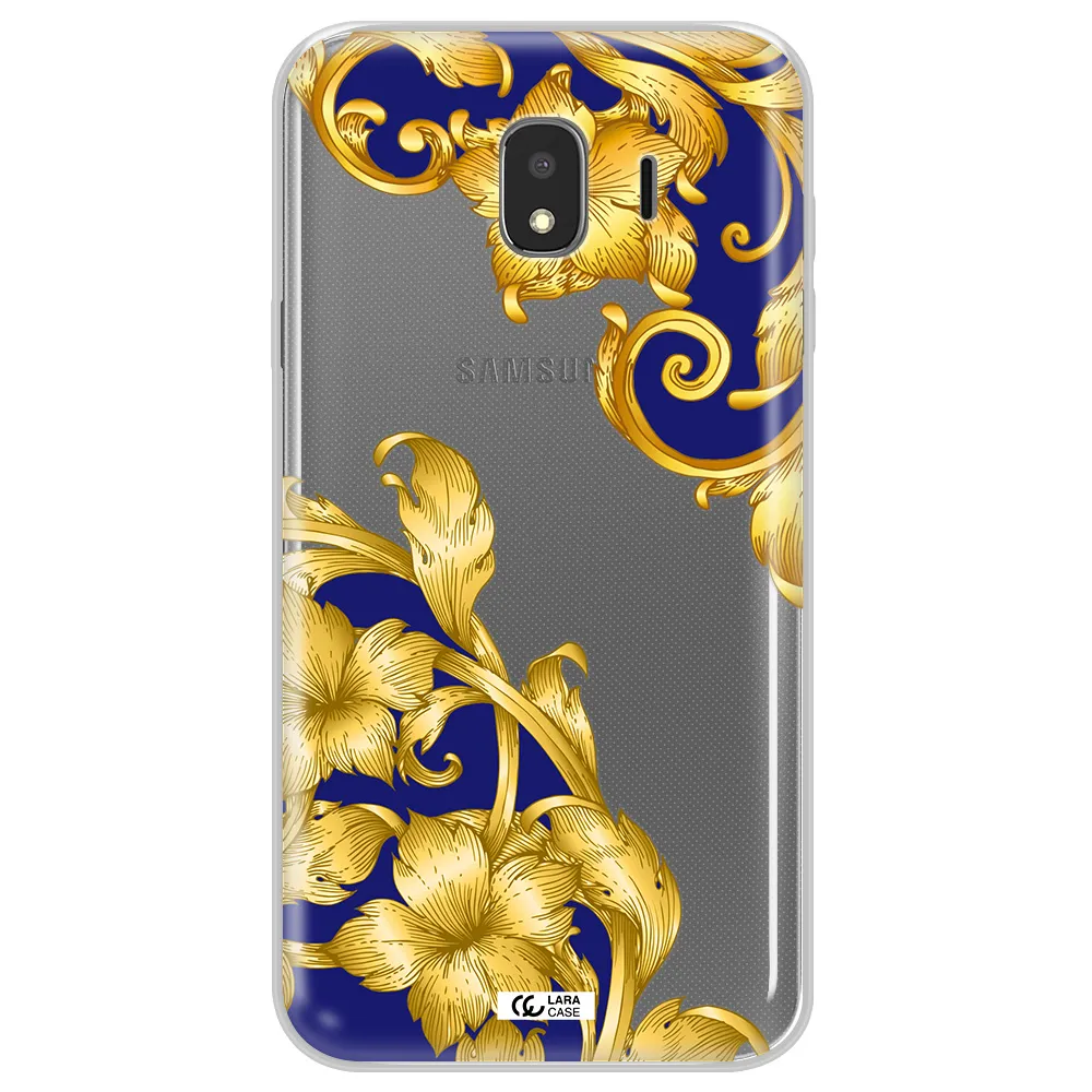 Golden Baroque Samsung J4 Clear TPU Case