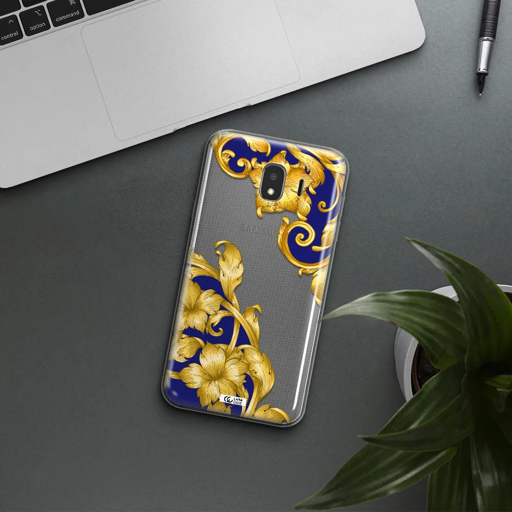 Golden Baroque Samsung J4 Clear TPU Case
