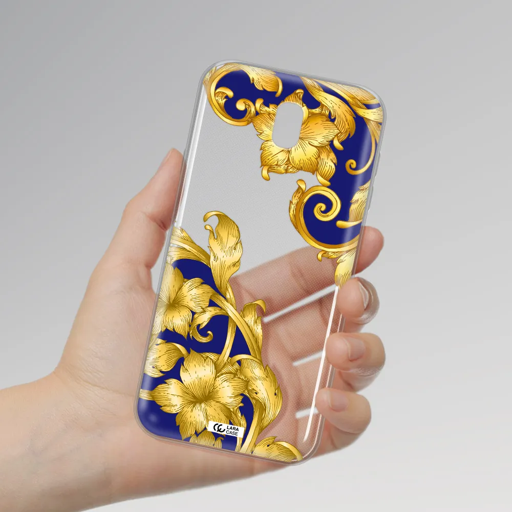 Golden Baroque Samsung J7 Pro Clear TPU Case