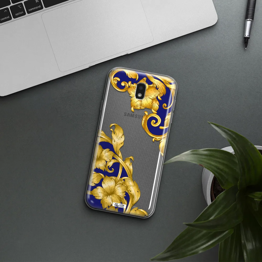Golden Baroque Samsung J7 Pro Clear TPU Case
