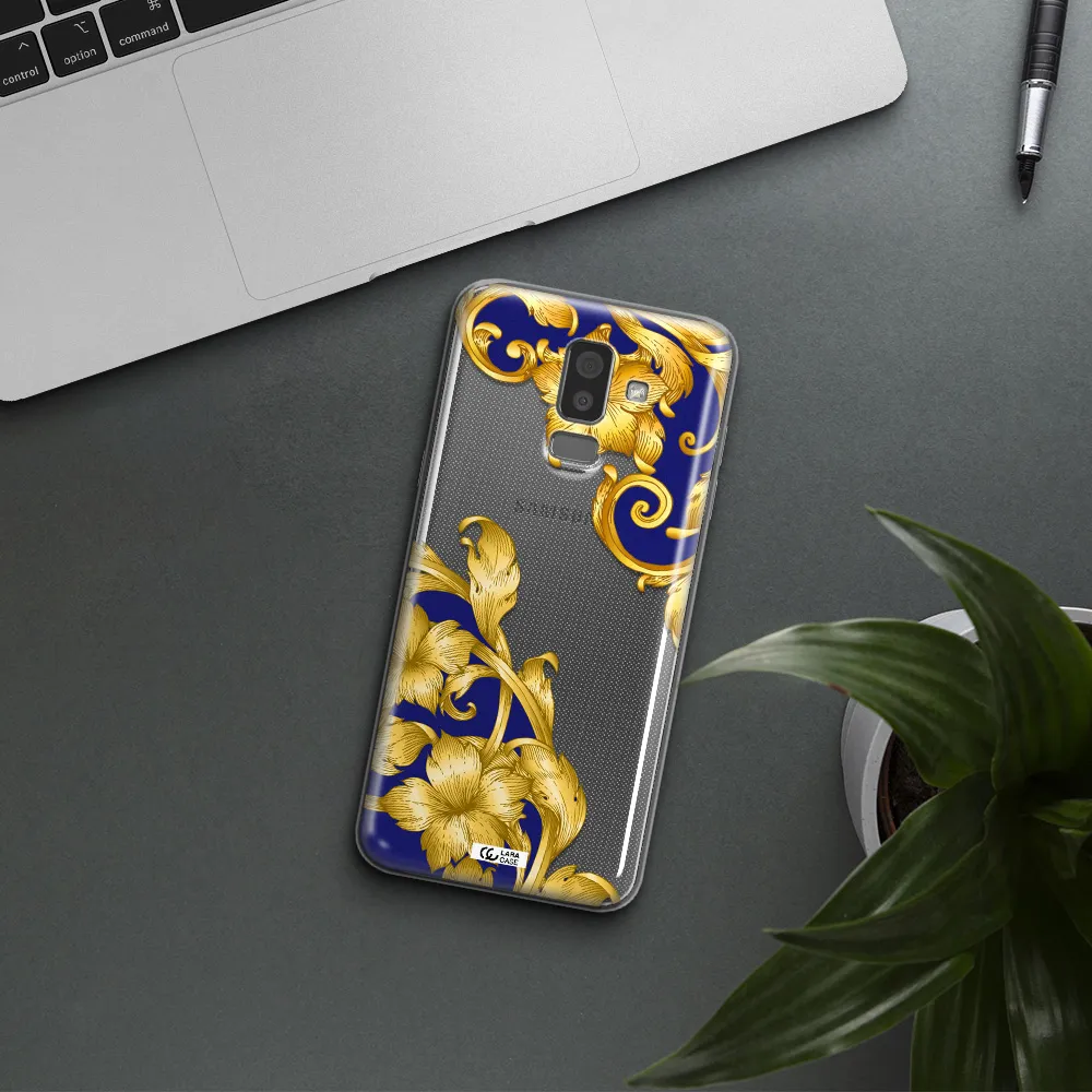 Golden Baroque Samsung J8 Clear TPU Case