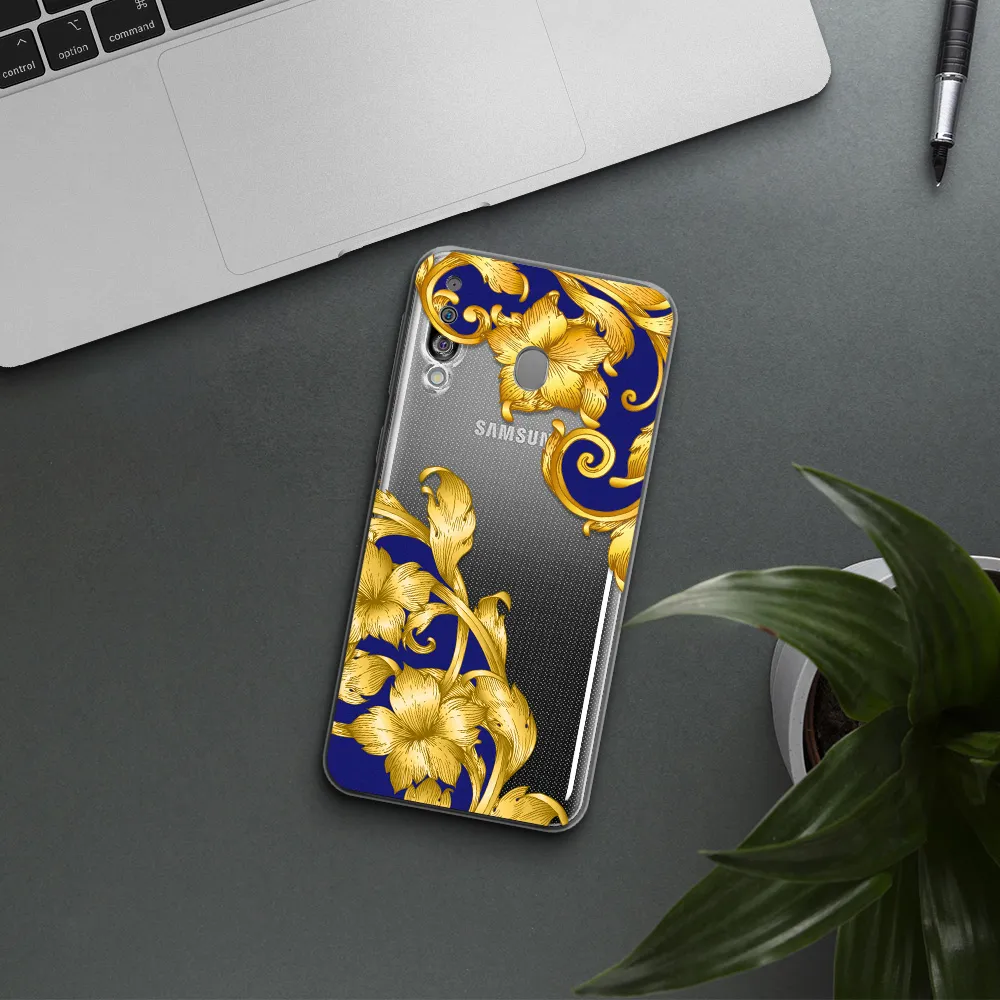 Golden Baroque Samsung M30 Clear TPU Case