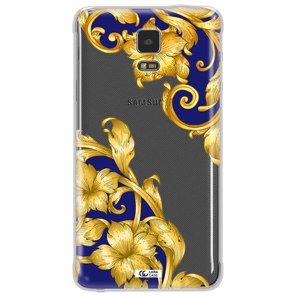 Golden Baroque Samsung Note 4 Clear TPU Case