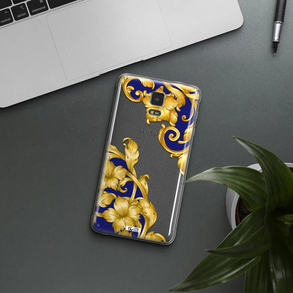 Golden Baroque Samsung Note 4 Clear TPU Case