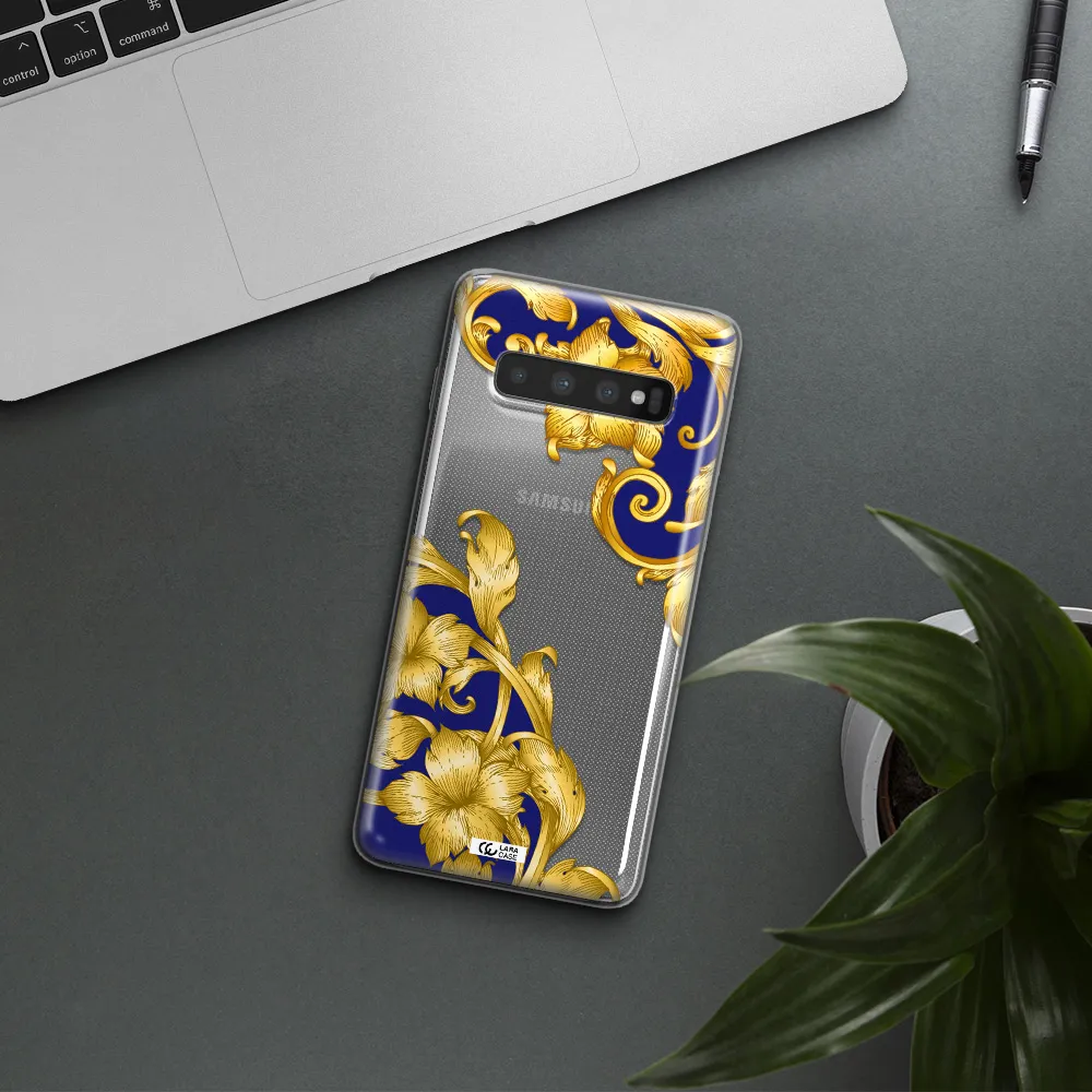 Golden Baroque Samsung S10 Plus Clear TPU Case