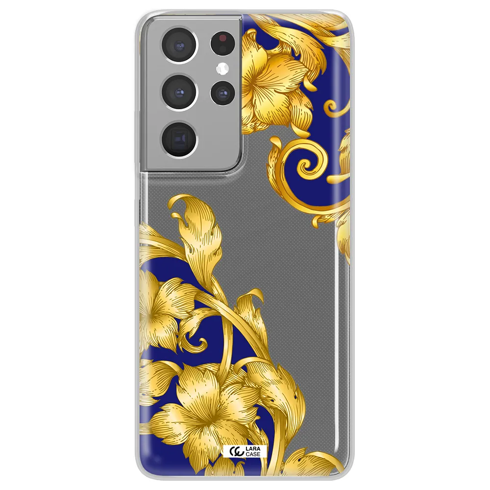 Golden Baroque Samsung S21 Ultra Clear TPU Case