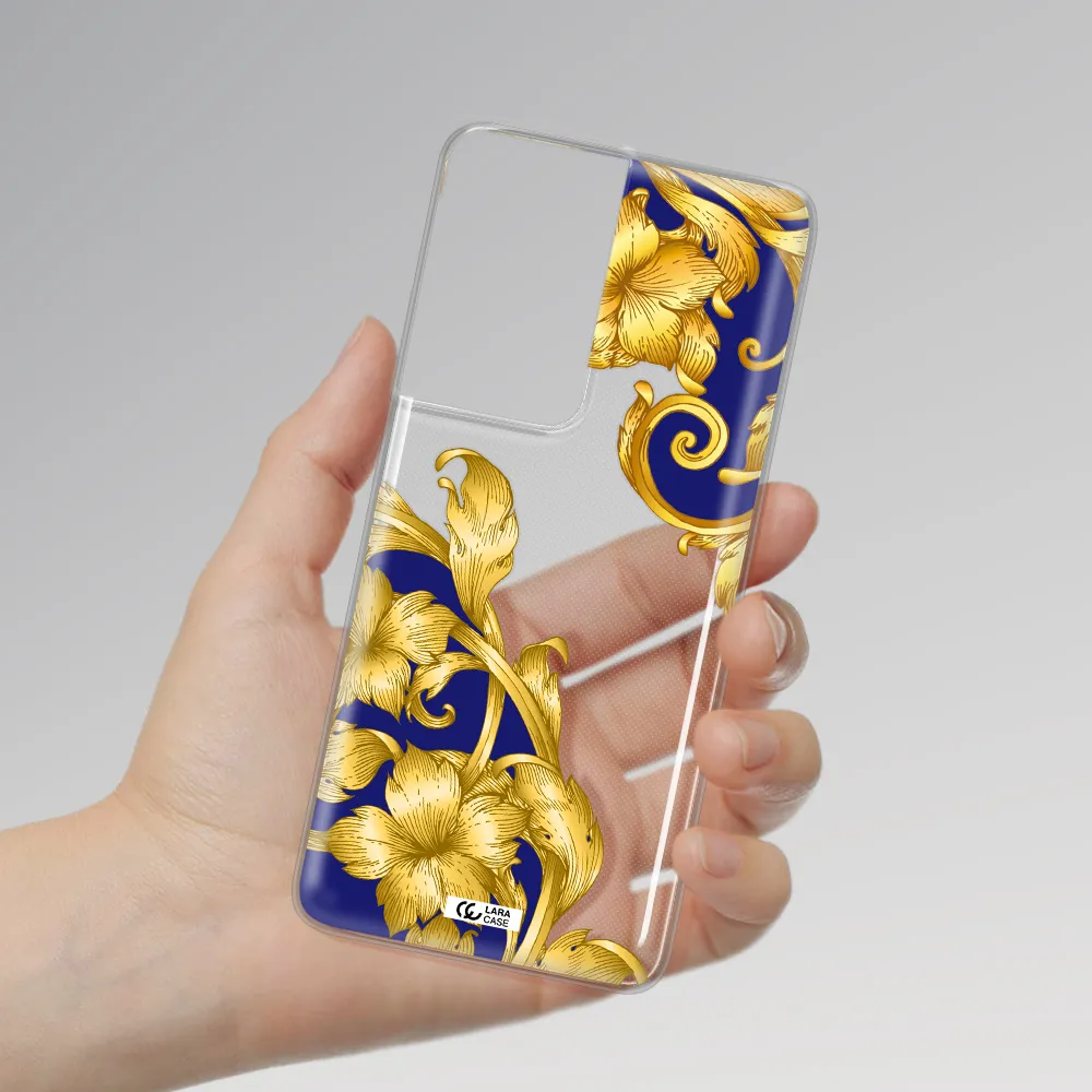 Golden Baroque Samsung S21 Ultra Clear TPU Case