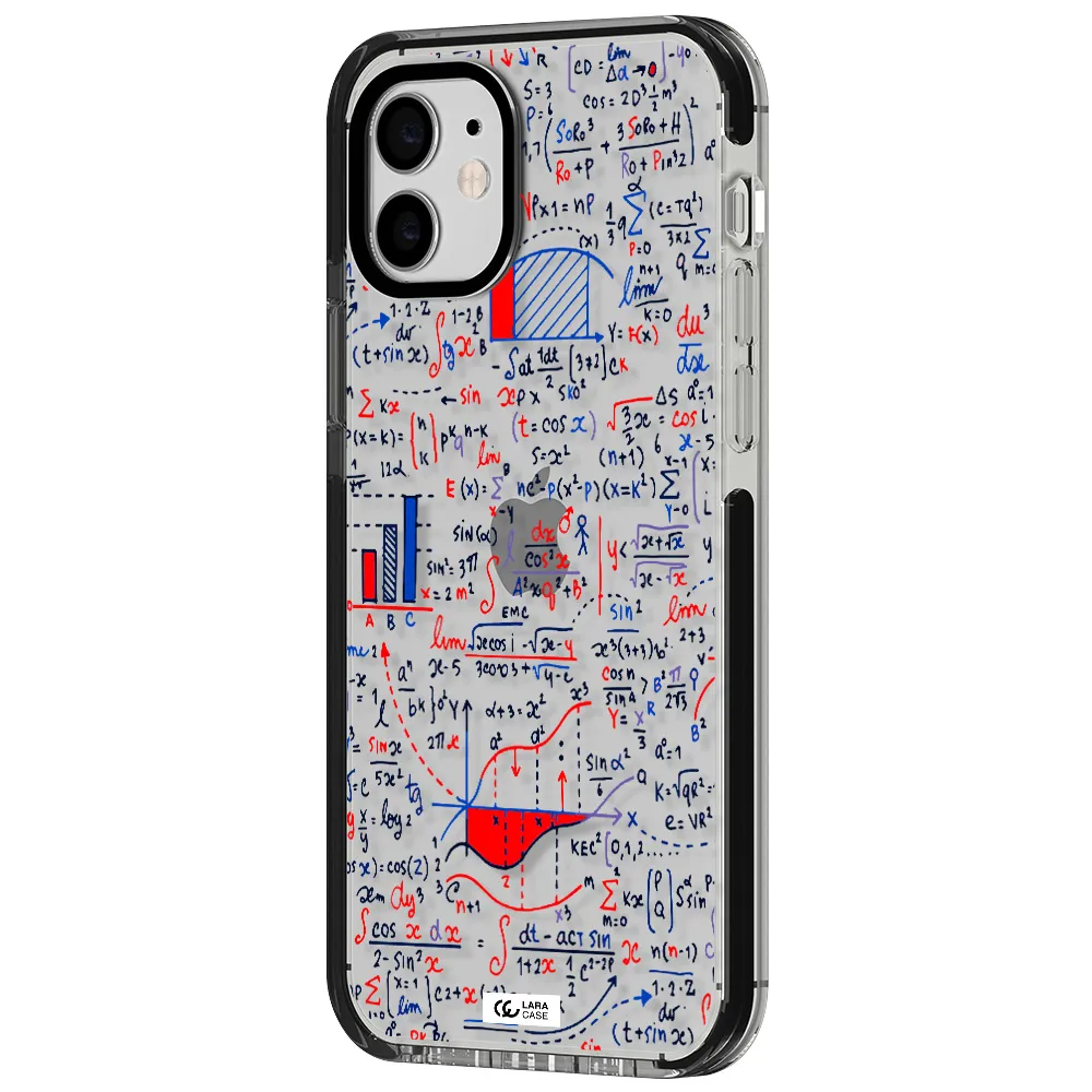 Math Blackboard Apple iPhone 11 impact black border Case