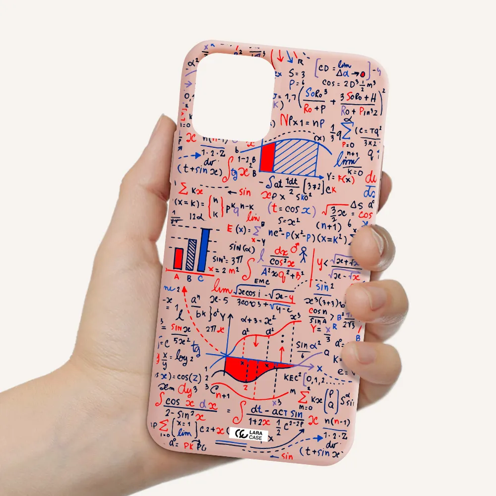 Math Blackboard Apple iPhone 11 pro max Silicone pastel pink Case
