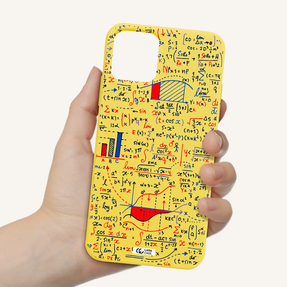 Math Blackboard Apple iPhone 11 pro Silicone canary yellow Case