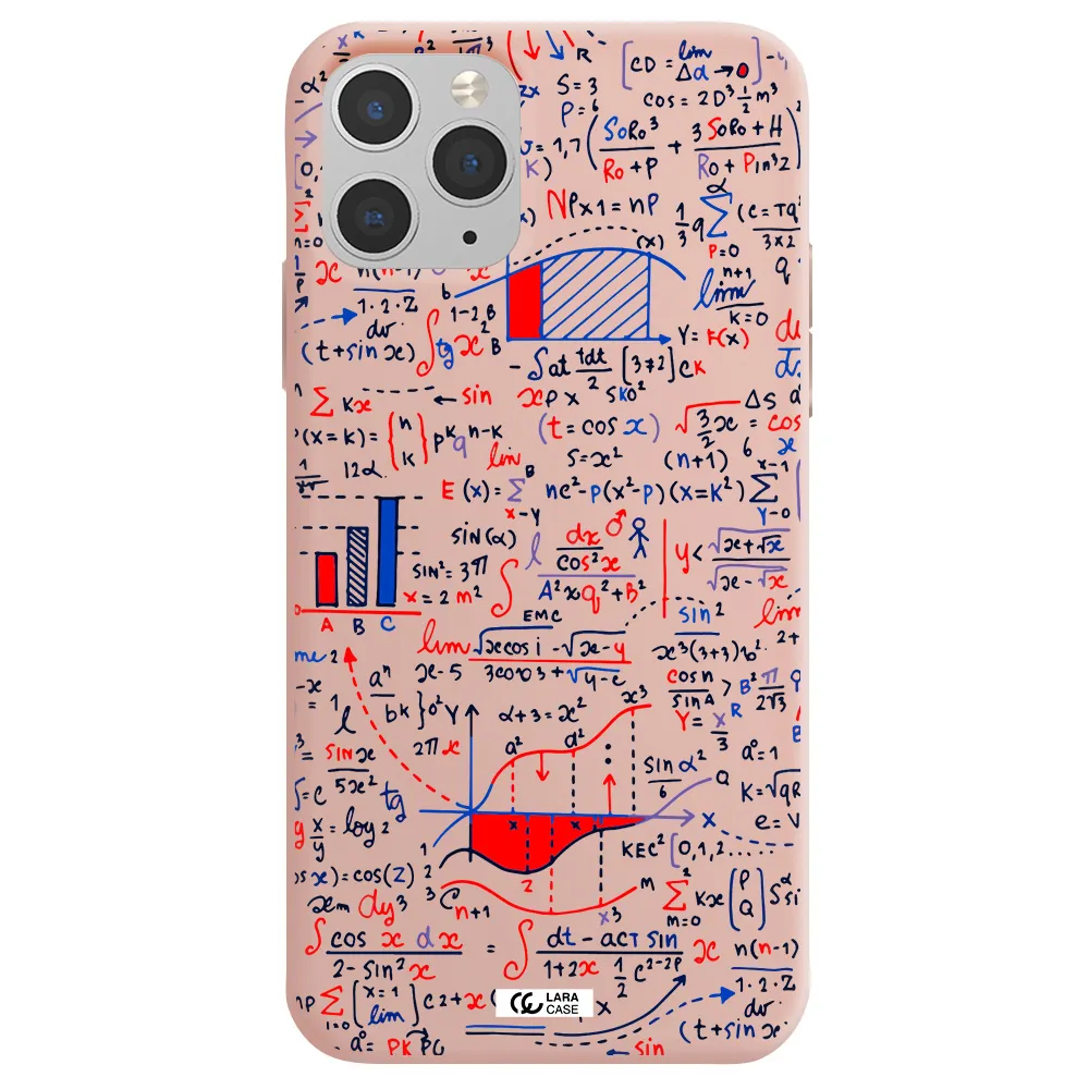 Math Blackboard Apple iPhone 11 pro Silicone pastel pink Case