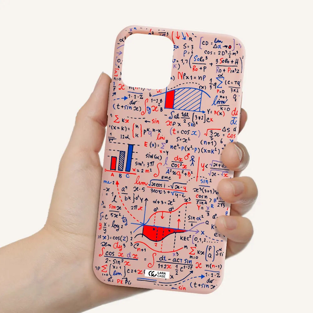 Math Blackboard Apple iPhone 11 pro Silicone pastel pink Case