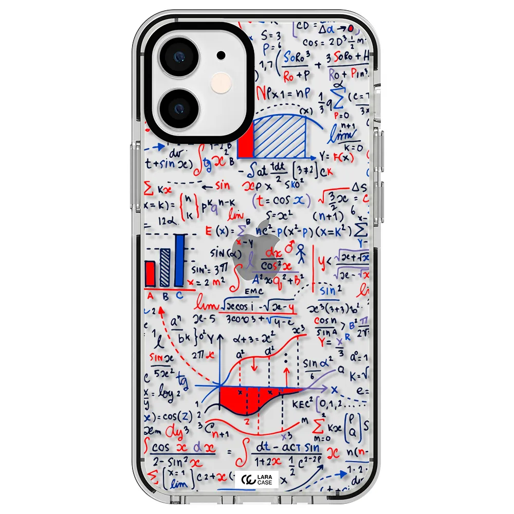 Math Blackboard Apple iPhone 12 mini impact black border Case