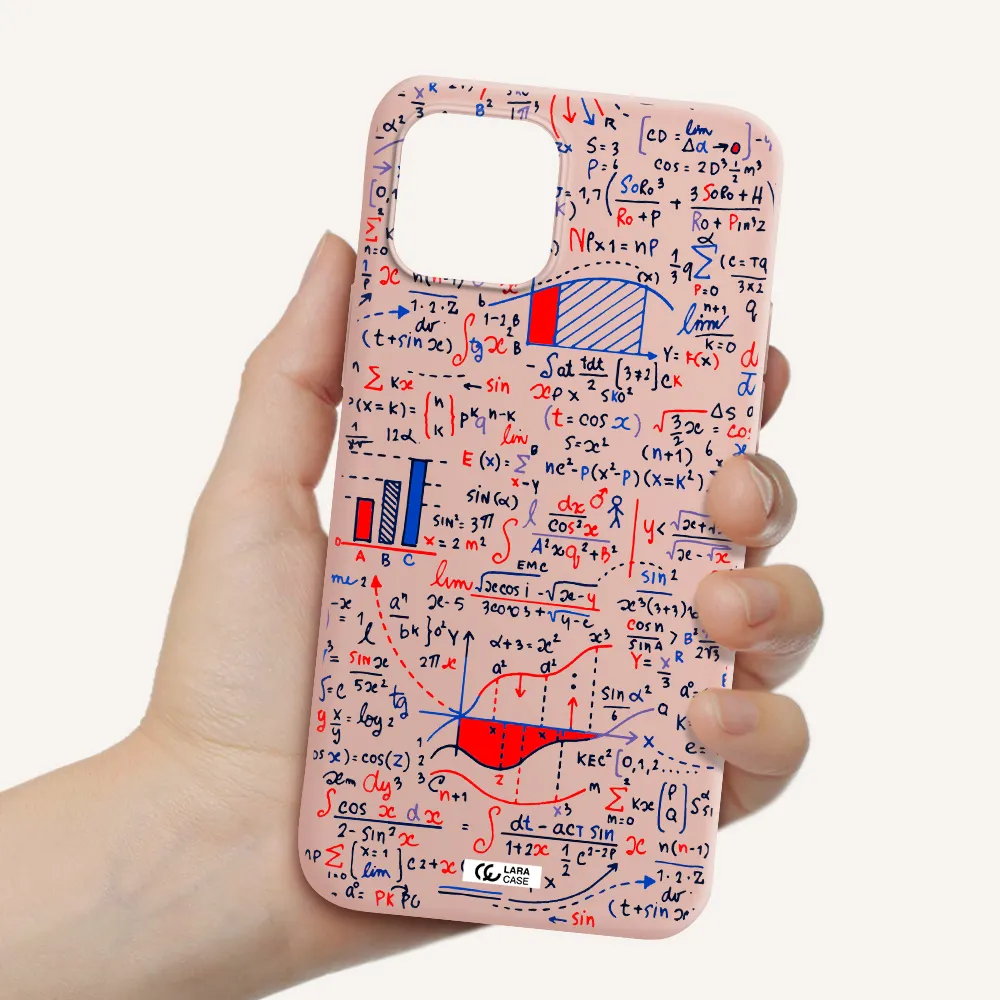 Math Blackboard Apple iPhone 12 mini Silicone pastel pink Case