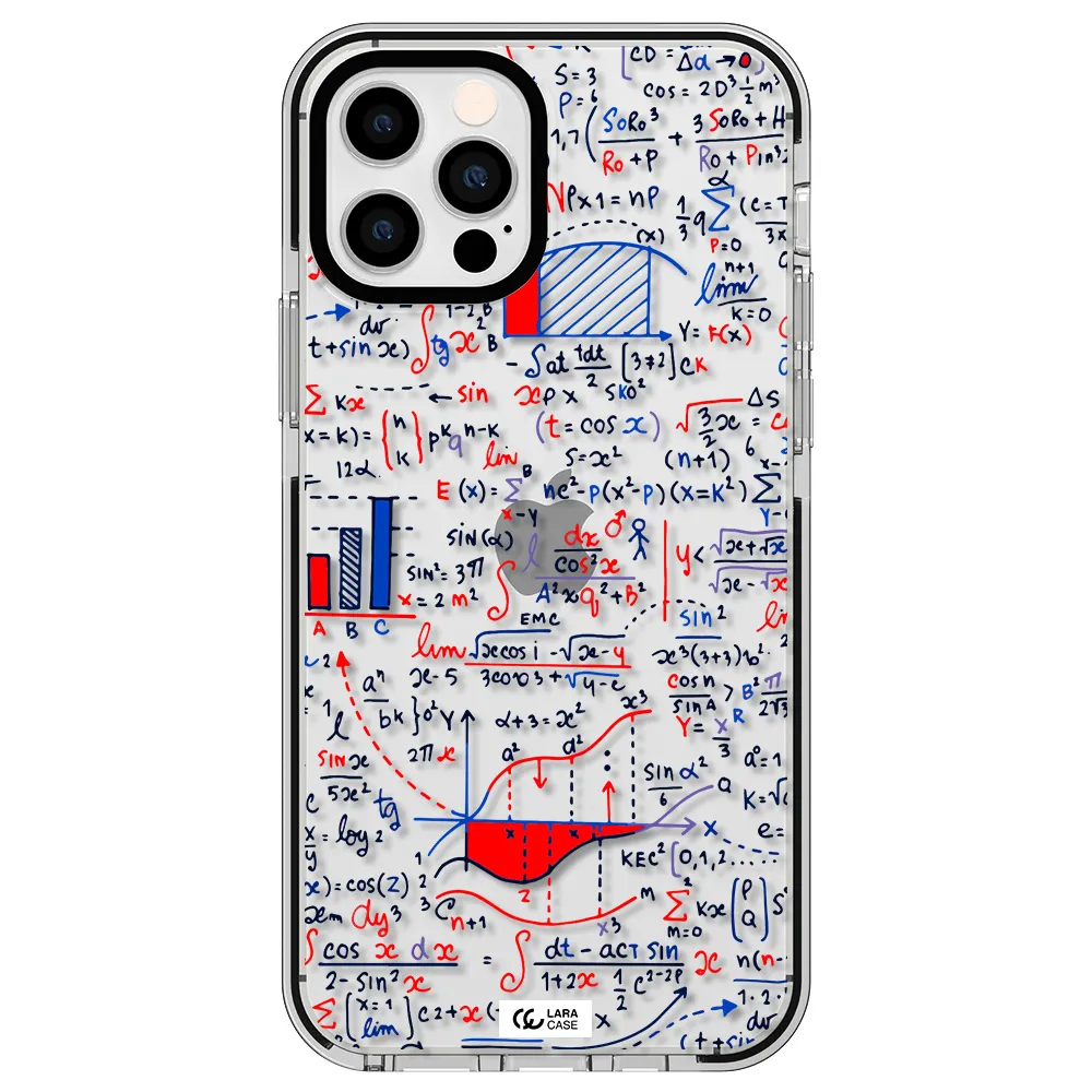 Math Blackboard Apple iPhone 12 pro impact black border Case