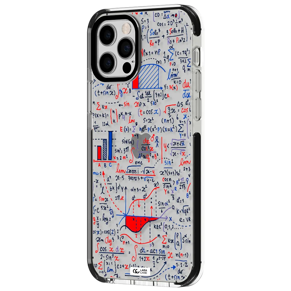 Math Blackboard Apple iPhone 12 pro impact black border Case